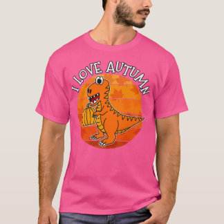 Camiseta Me encanta el dinosaurio otoñal, otoño TRe, otoño 