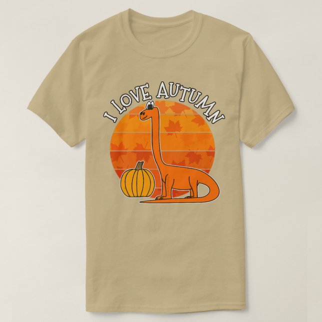 Camiseta Me Encanta El Dinosaurio Otoño, Diplodocumentos Ca (Diseño del anverso)