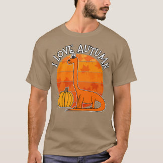 Camiseta Me Encanta El Dinosaurio Otoño, Diplodocumentos Ca