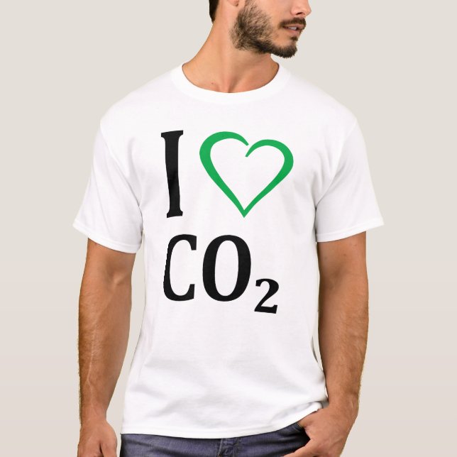 Camiseta Me encanta el dióxido de carbono CO2 (Anverso)