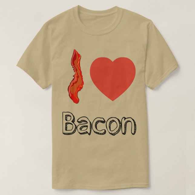 Camiseta Me encanta el diseño de Bacon (Diseño del anverso)