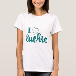 Camiseta Me encanta el diseño de cartas personalizadas Euc