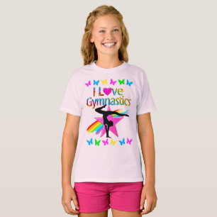 CAMISETA ME ENCANTA EL DISEÑO DE CHICAS DE GIMNASIA DE RAIN