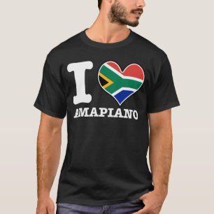 Camiseta Me encanta el diseño de DJ de la bandera sudafric
