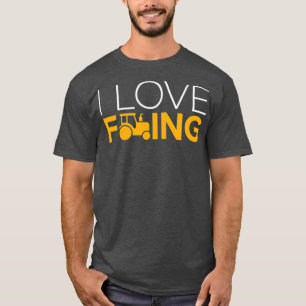 Camiseta Me encanta el diseño de eslogan agrícola para ser 
