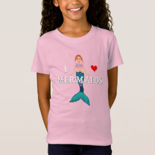 Camiseta Me encanta el diseño de las sirenas - Chicas fino