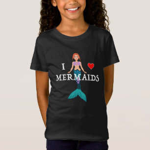 Camiseta Me encanta el diseño de las sirenas - Chicas fino 