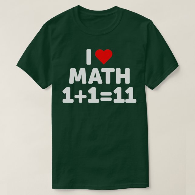 Camiseta Me encanta el diseño de matemáticas, matemáticas d (Diseño del anverso)