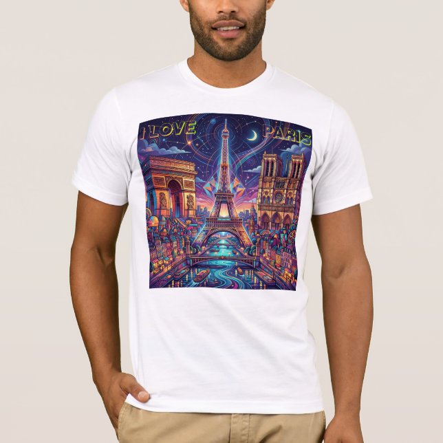 CAMISETA ME ENCANTA EL DISEÑO DE PARÍS  (Anverso)