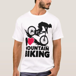 Camiseta Me encanta el diseño de siluetas de ciclismo de mo