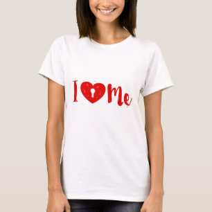 Camiseta Me encanta el diseño de texto anti-San Valentín