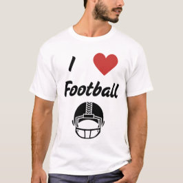 Camiseta Me encanta el diseño de textos de fútbol