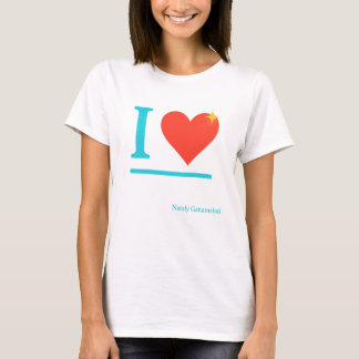 Camiseta Me encanta el diseño del corazón neón - Gracioso n