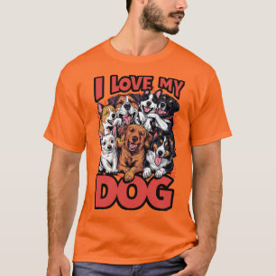 Camiseta Me Encanta El Diseño Gráfico De Mi Perro