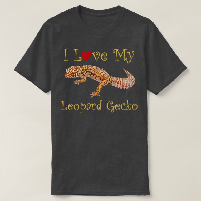 Camiseta Me encanta el diseño Guay de Leopard Gecko (Diseño del anverso)