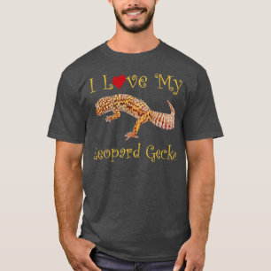 Camiseta Me encanta el diseño Guay de Leopard Gecko
