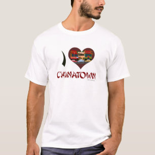 Camiseta Me encanta el diseño ilustrado de Chinatown San Fr