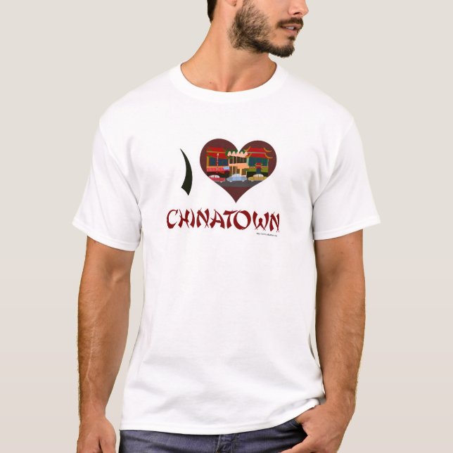 Camiseta Me encanta el diseño ilustrado de Chinatown San Fr (Anverso)