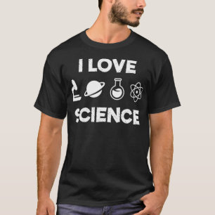 Camiseta Me encanta el diseño mínimo de la ciencia