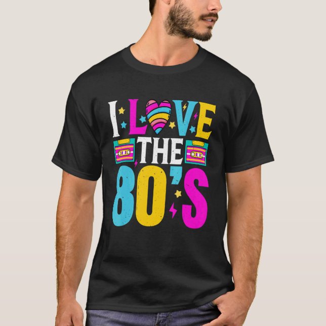 Camiseta Me encanta el disfraz clásico de los años 80 nacid (Anverso)
