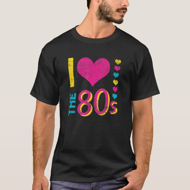 Camiseta Me encanta el disfraz de los 80 del Fiesta retro g (Anverso)