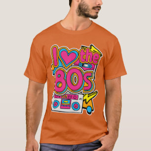 Camiseta Me encanta el disfraz retro de los 80 Fiesta de Ha