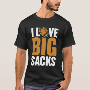 Camiseta Me encanta el divertido fútbol americano de Big Sa
