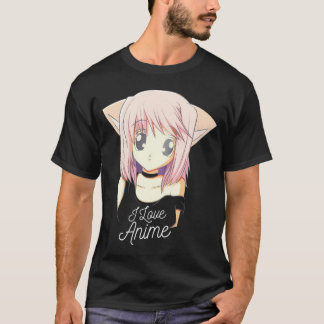 Camiseta Me encanta el dulce anime Chica japonés