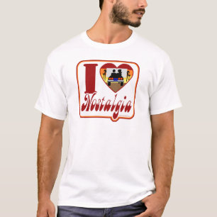 Camiseta Me encanta el eslogan de la diversión de la nostal