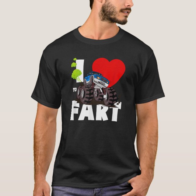 Camiseta Me Encanta El Fart Monster Camión Adultos Niños Gr (Anverso)