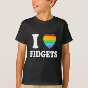 Camiseta Me Encanta El Fidget De Corazón Me Encanta Los Fi