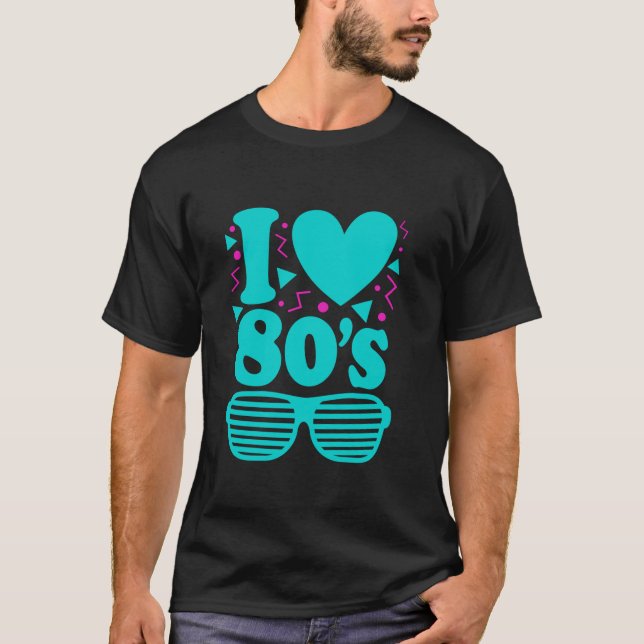 Camiseta Me encanta el Fiesta retro de los años 80 de la ép (Anverso)