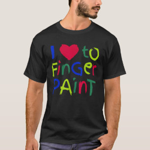 Camiseta Me Encanta El Finger Paint Coincidiendo. Estoy Pin