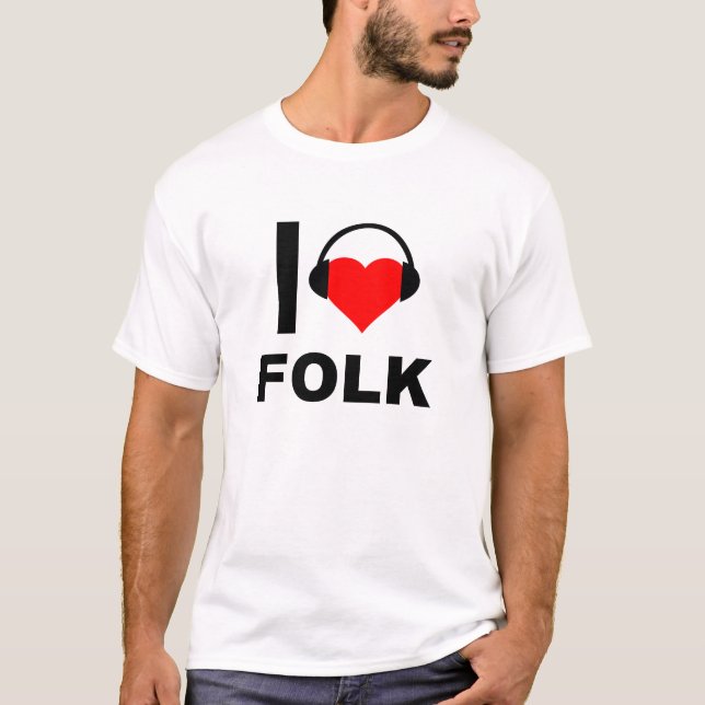 Camiseta Me Encanta el Folk Divertido (Anverso)
