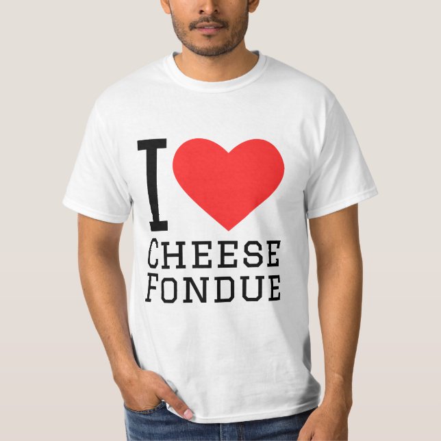Camiseta Me encanta el fondue de queso (Anverso)