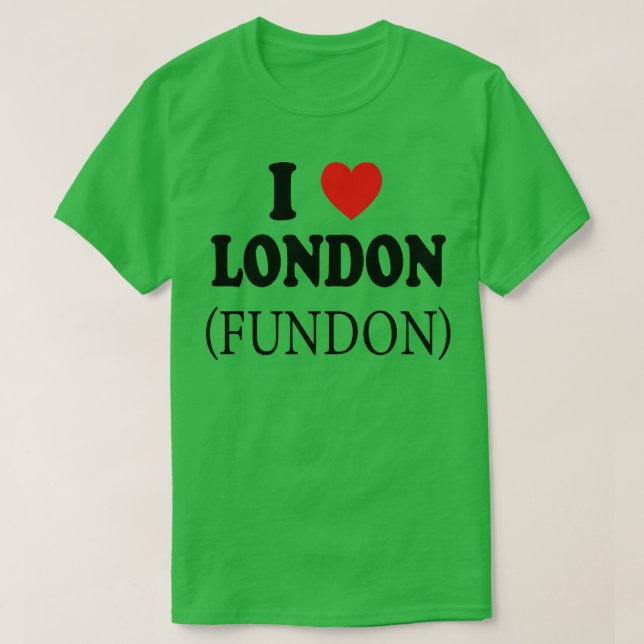 Camiseta me encanta el fundon londres (Diseño del anverso)