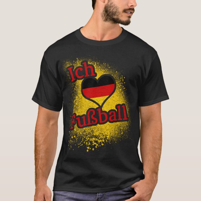 Camiseta Me encanta el fútbol futbolero alemán (Anverso)