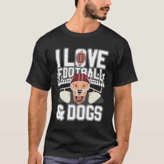 Camiseta Me Encanta El Fútbol Y Los Perros Cuestan Cachorro