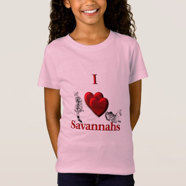 Camiseta Me encanta el gato de Savannah (Anverso)