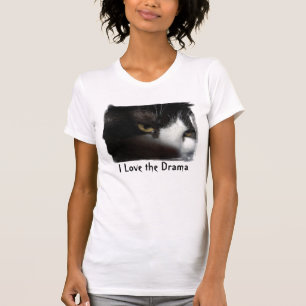Camiseta Me encanta el gato dramático