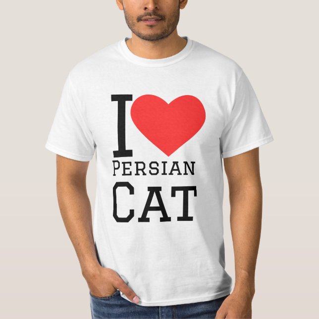 Camiseta Me encanta el gato persa (Anverso)