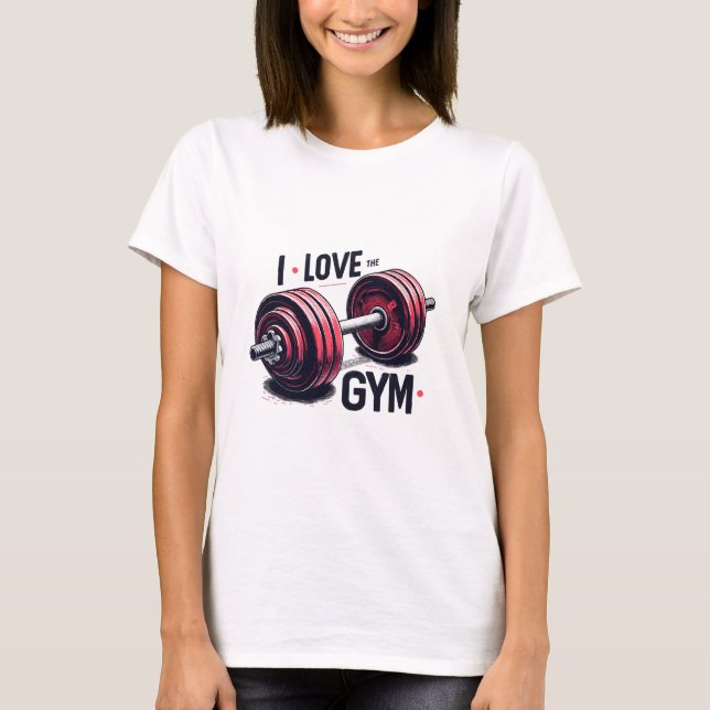 Camiseta Me encanta el gimnasio (Anverso)