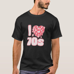 Camiseta Me encanta el Glam Rock Disco de los 70 y las vibr
