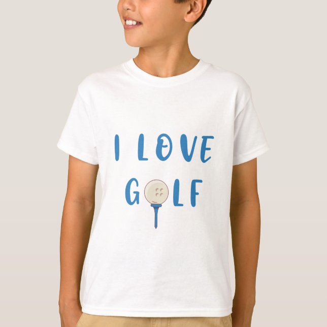 Camiseta Me encanta el golf // Cute Kids Golf Sport (Anverso)