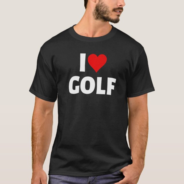 Camiseta Me encanta el golf I Heart Golf para hombres golfi (Anverso)