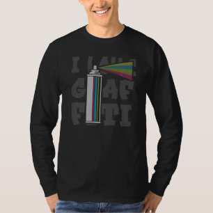 Camiseta Me encanta el graffiti artista pintando abstracto 