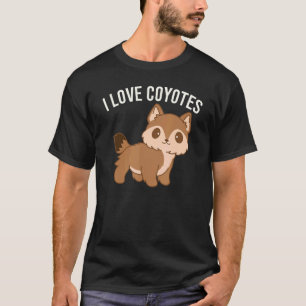 Camiseta Me Encanta El Gráfico De Coyote Cute