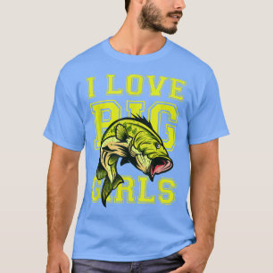 Camiseta Me encanta el gráfico de pesca de peces divertidos