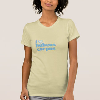 Camiseta me encanta el habeas corpus blue en creme