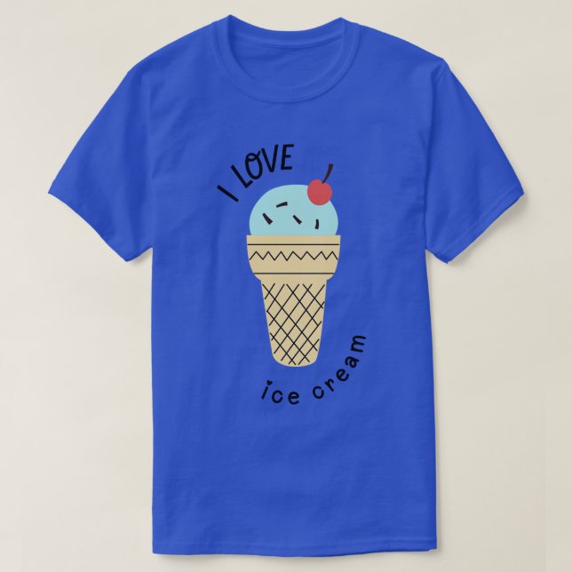 Camiseta Me encanta el helado (Diseño del anverso)